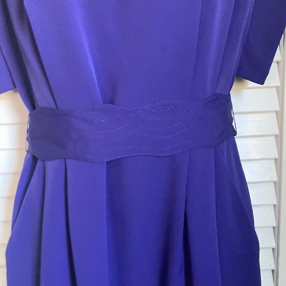 Eliza J. purple belted dress with drape sleeves - Picture 2 of 6
